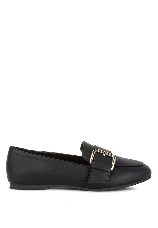 Saskia Pin Buckle Detail Loafers - Drakoi Marketplace