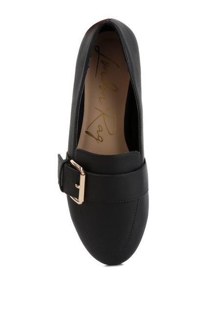 Saskia Pin Buckle Detail Loafers - Drakoi Marketplace