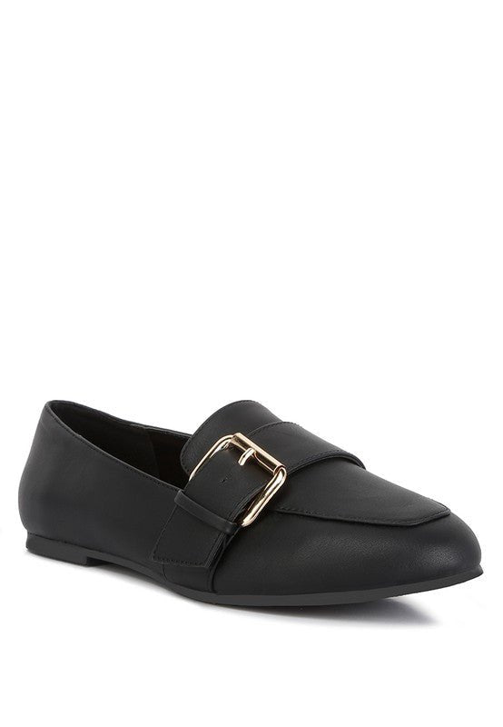 Saskia Pin Buckle Detail Loafers - Drakoi Marketplace