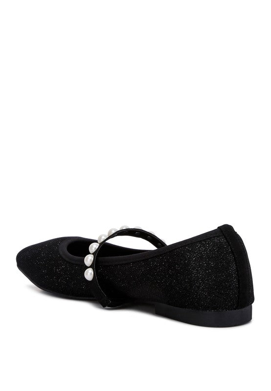 Sassie Pearl Embellished Ballerina Flats - Drakoi Marketplace