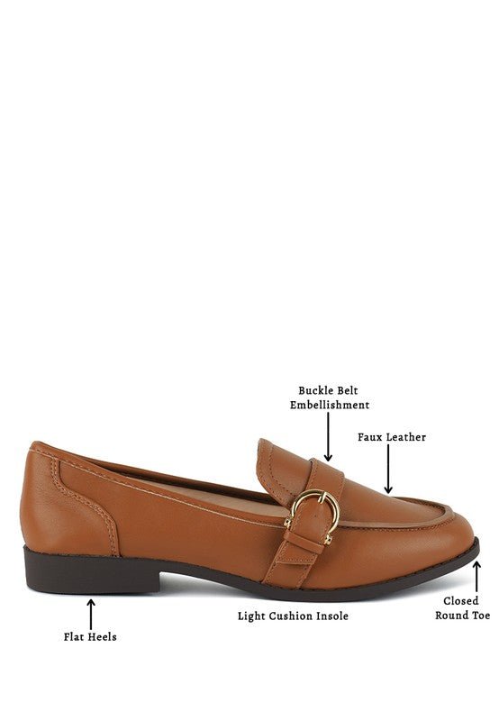 Sheboss Buckle Detail Loafers - Drakoi Marketplace