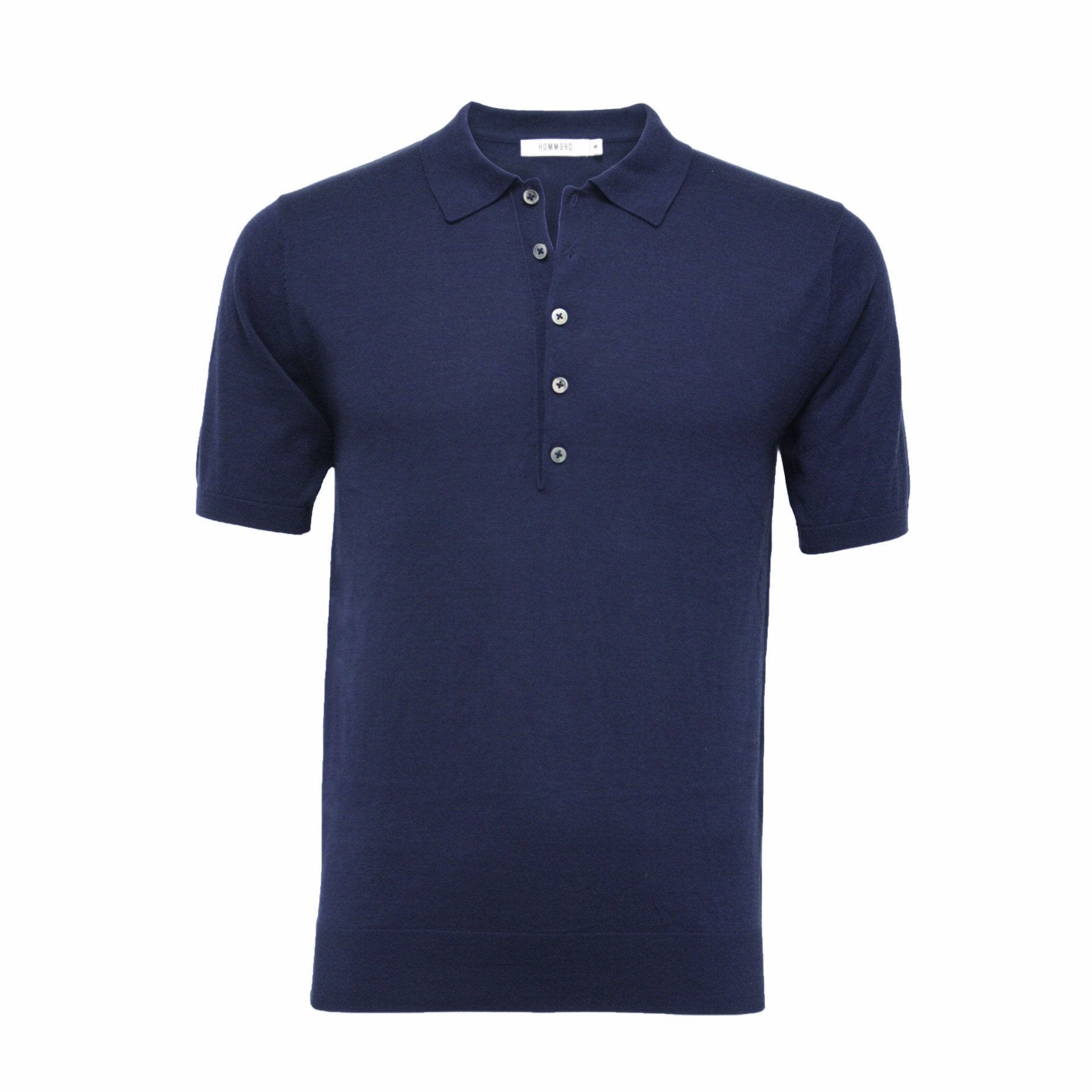 Silk Polo Shirt 5 Buttons Navy - Drakoi Marketplace