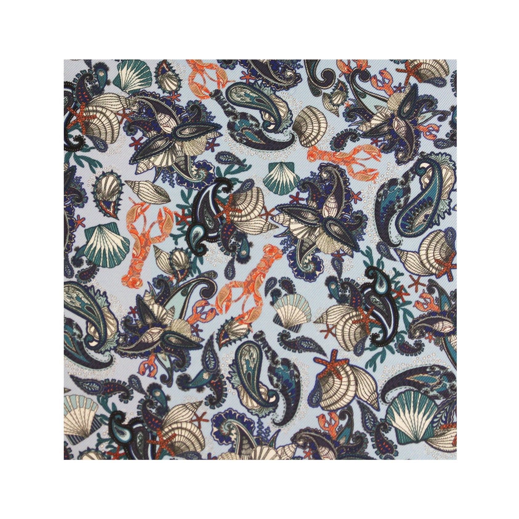 Silk printed pocket square White - Drakoi Marketplace