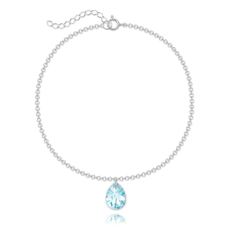 Silver Aquamarine Fine Bracelet for Women - Drakoi Marketplace