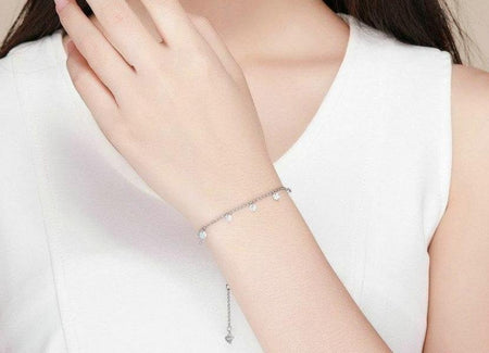 Silver Crystal Chain Bracelet for Women - Drakoi Marketplace