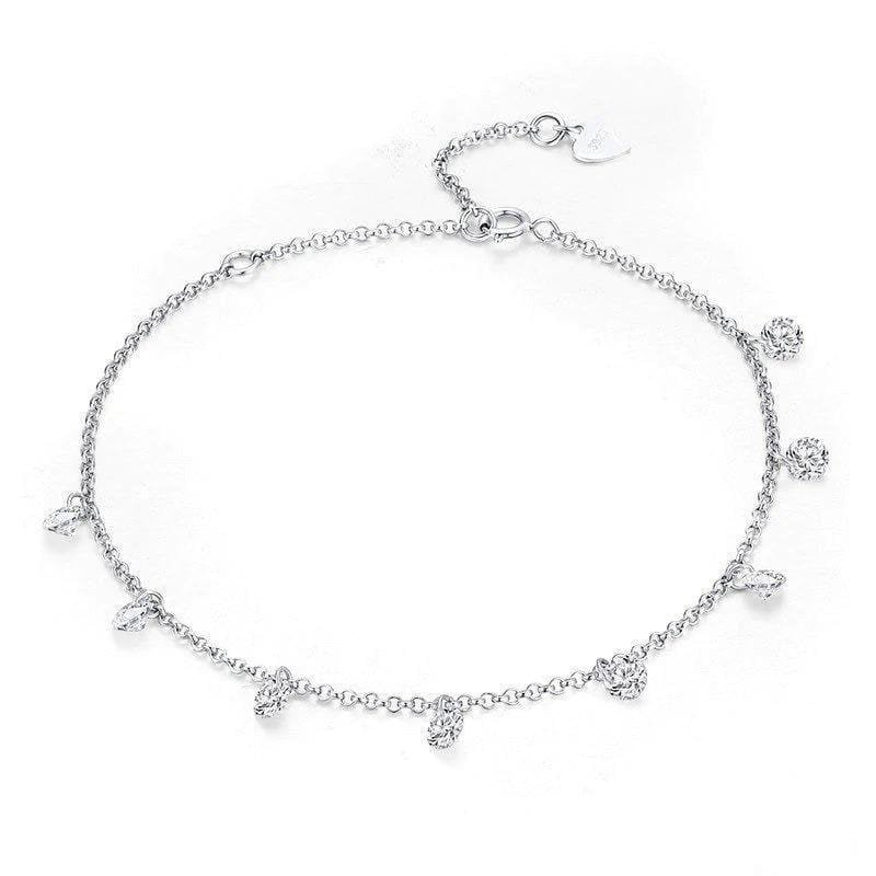 Silver Crystal Chain Bracelet for Women - Drakoi Marketplace