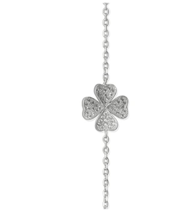 Silver Four leaf Clover Bracelet for Women - Drakoi Marketplace