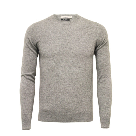 Silver Grey Cashmere Crew Neck Sweater - Drakoi Marketplace