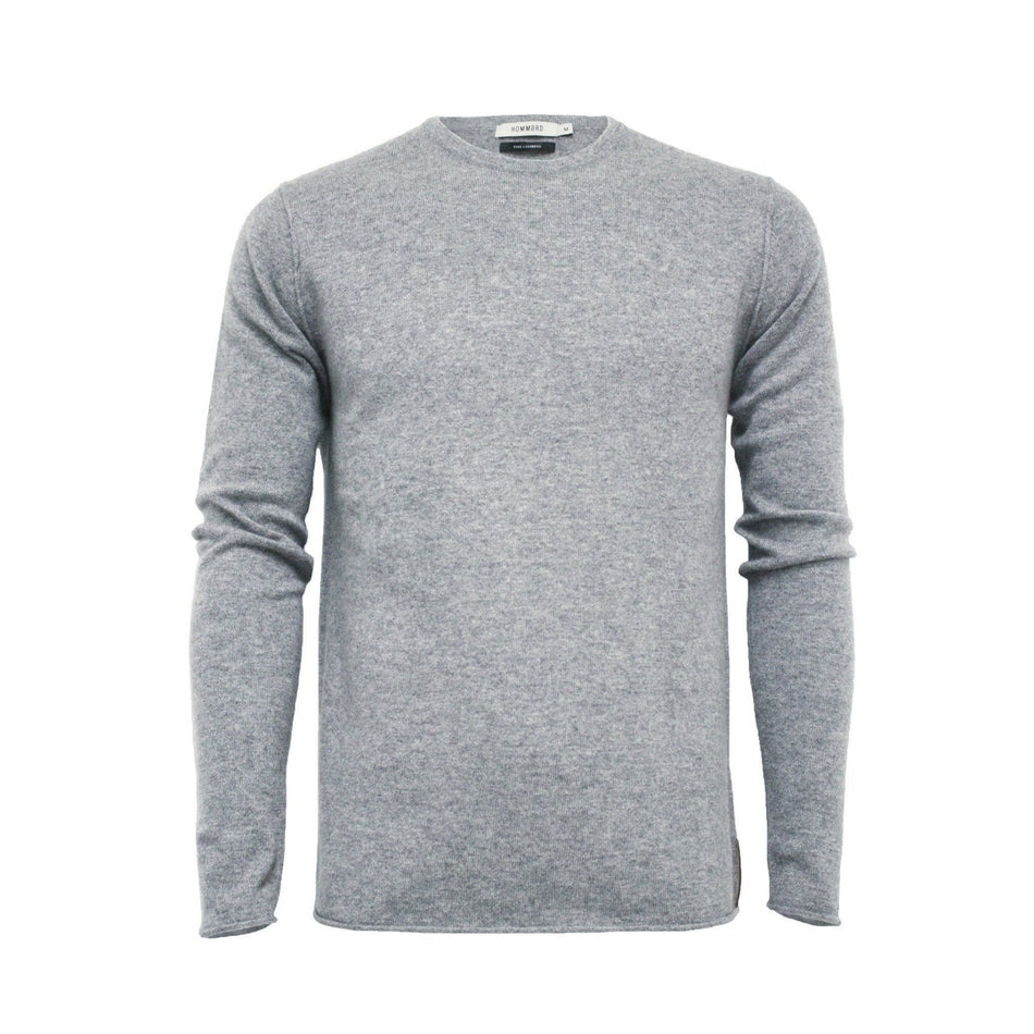 Silver Grey Cashmere Crew Neck Sweater Ripley - Drakoi Marketplace