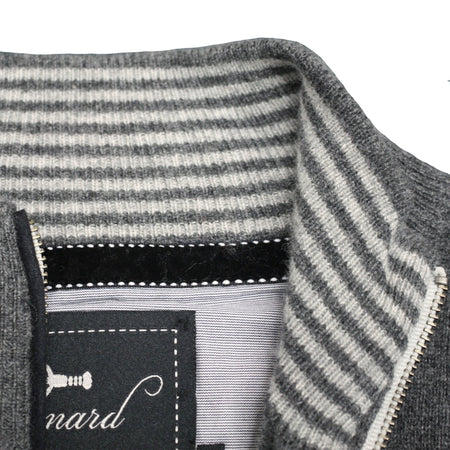 Silver Grey Cashmere Zipper Cardigan Porto - Drakoi Marketplace