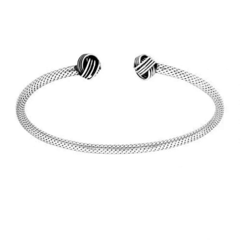 Silver Knot Bangle bracelet for women - Drakoi Marketplace