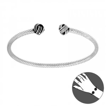 Silver Knot Bangle bracelet for women - Drakoi Marketplace