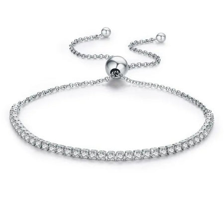 Silver Tennis Bracelet for Women - Drakoi Marketplace