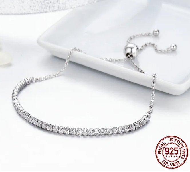 Silver Tennis Bracelet for Women - Drakoi Marketplace