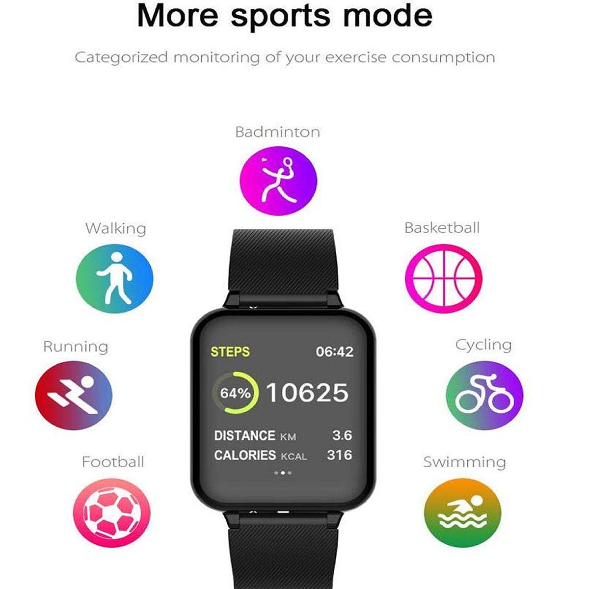 Smart Fit Total Wellness And Sports Activity Watch - Drakoi Marketplace