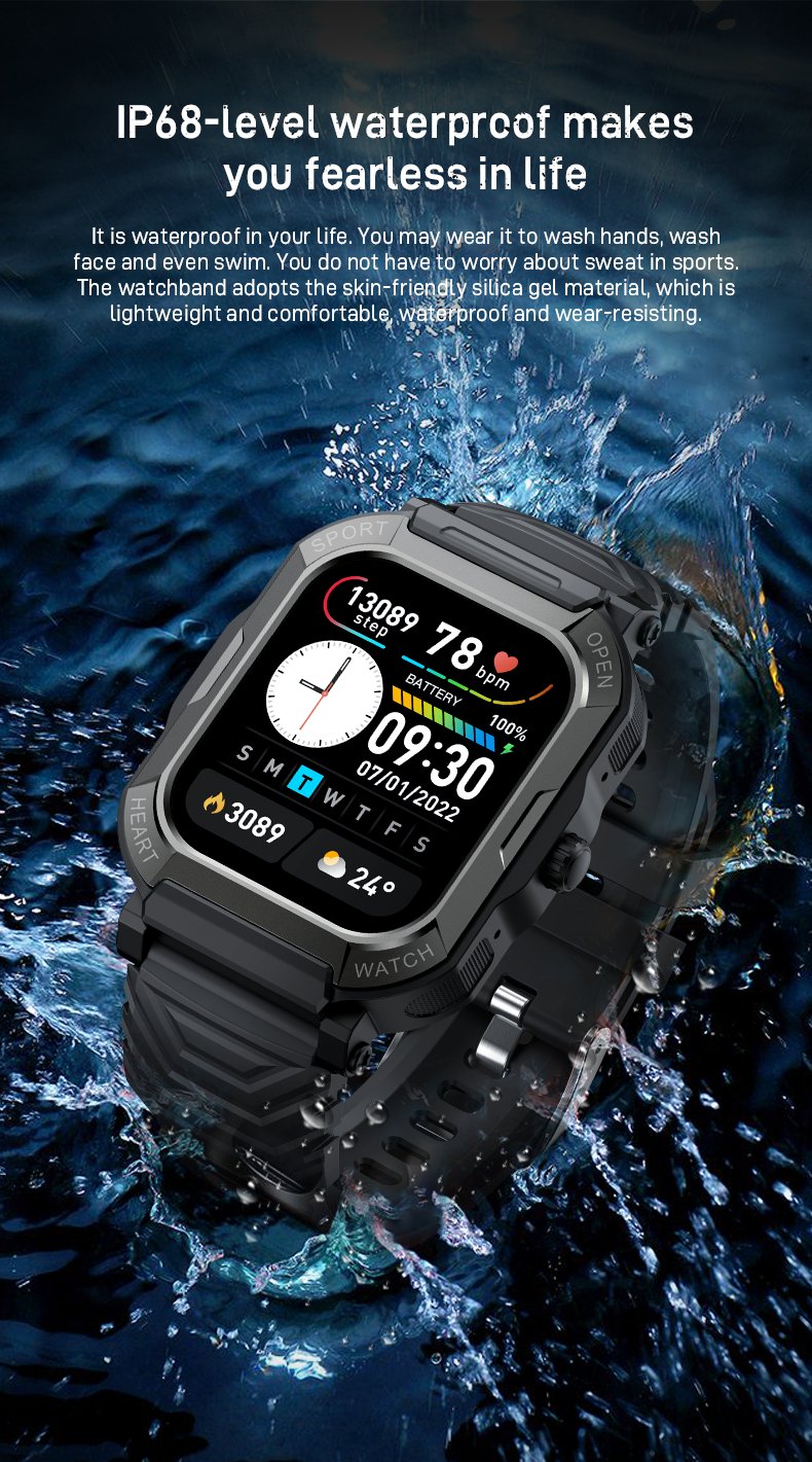 Smartex Rugged Waterproof Smart Watch - Drakoi Marketplace