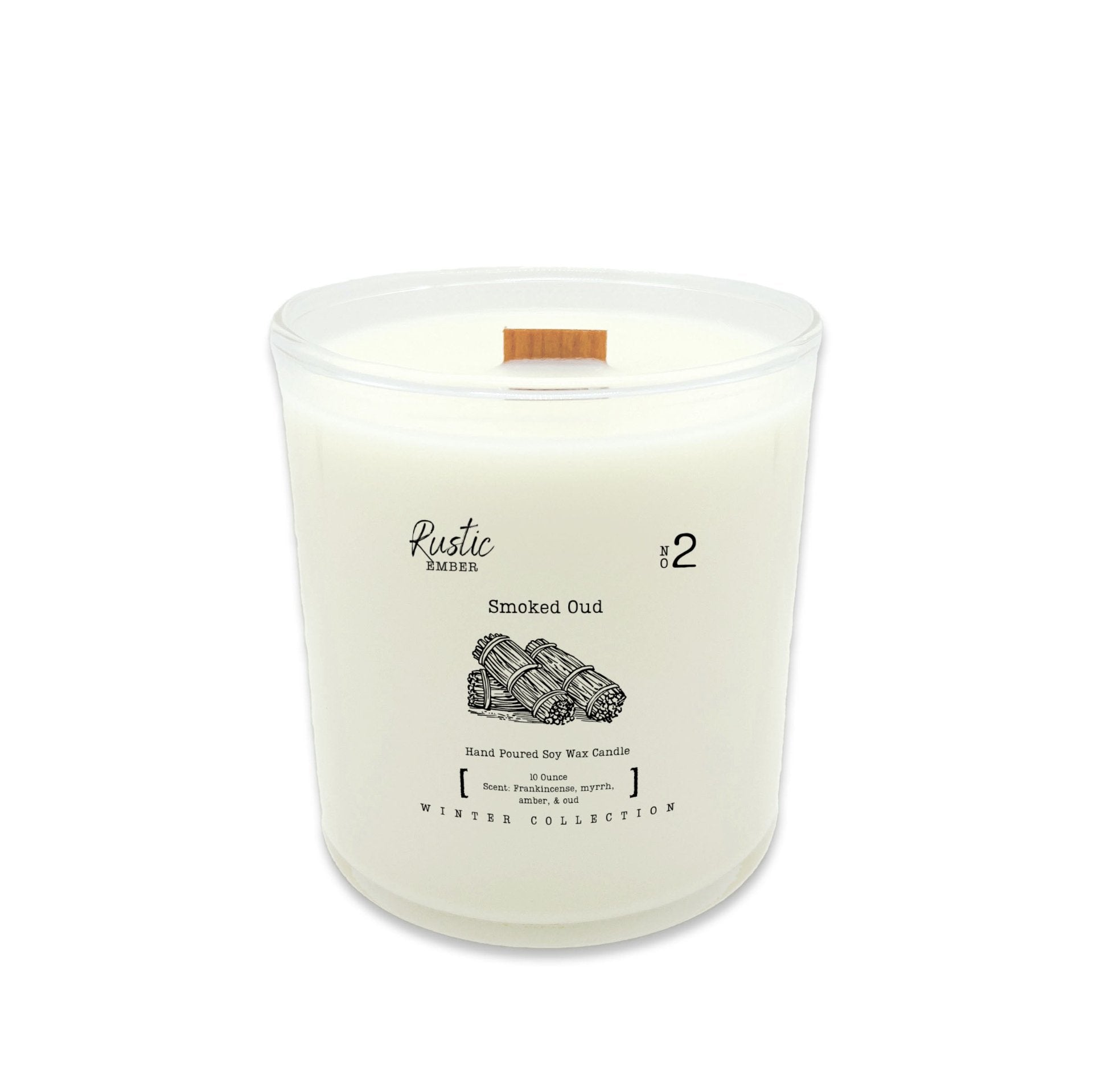 Smoked Oud | 10 Ounce Candle | Rustic Ember - Drakoi Marketplace