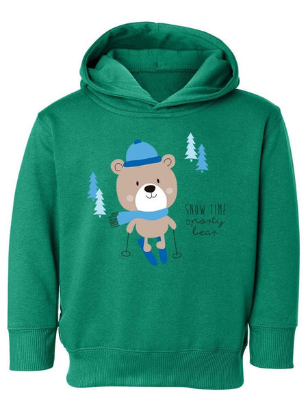 Snow Time Sporty Bear Hoodie -Image by Shutterstock - Drakoi Marketplace