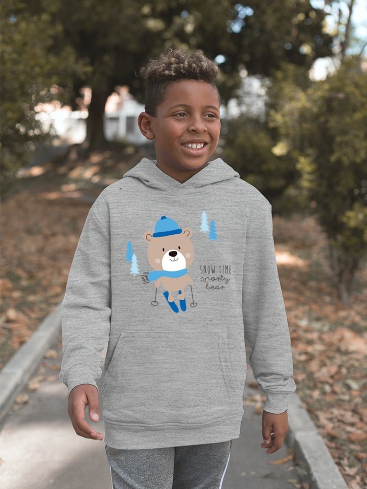 Snow Time Sporty Bear Hoodie -Image by Shutterstock - Drakoi Marketplace