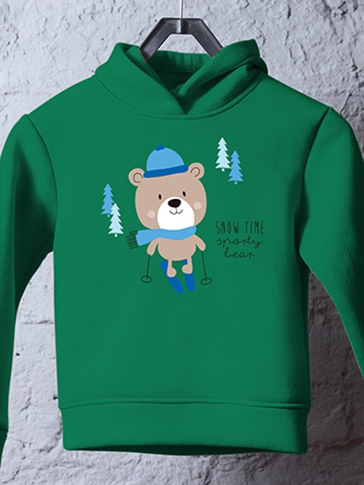 Snow Time Sporty Bear Hoodie -Image by Shutterstock - Drakoi Marketplace