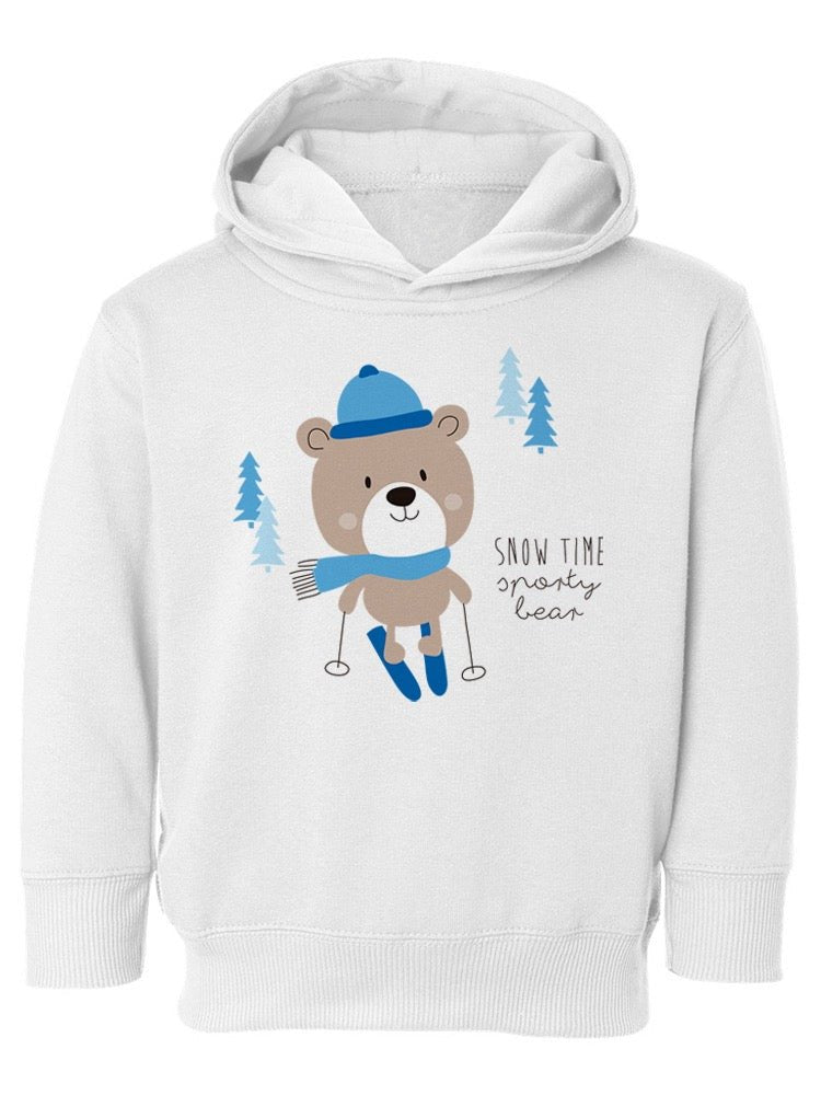 Snow Time Sporty Bear Hoodie -Image by Shutterstock - Drakoi Marketplace