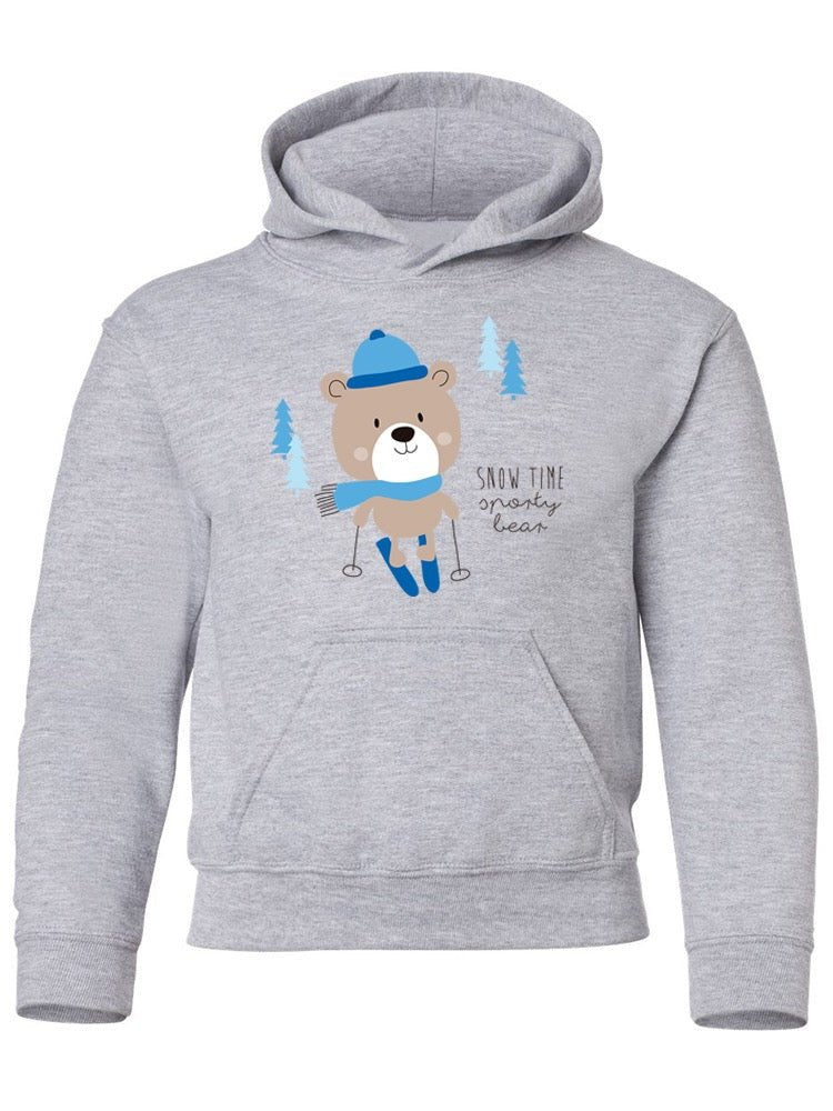 Snow Time Sporty Bear Hoodie -Image by Shutterstock - Drakoi Marketplace