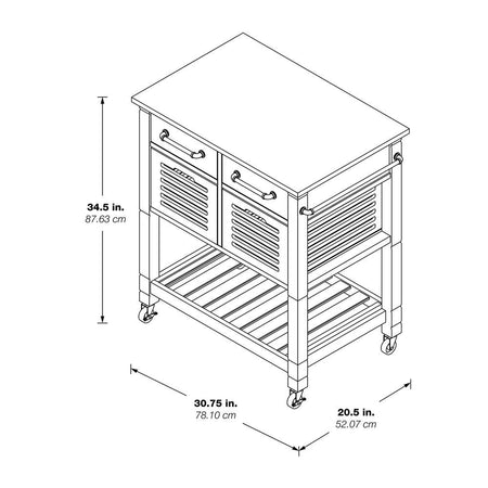 Stafford Kitchen Cart - Drakoi Marketplace