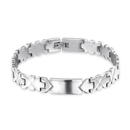 Stainless Steel Cuff Bangle Bracelet for men - Drakoi Marketplace