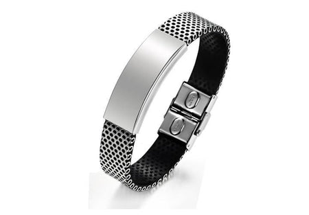 Stainless Steel Leather Bracelet - Drakoi Marketplace