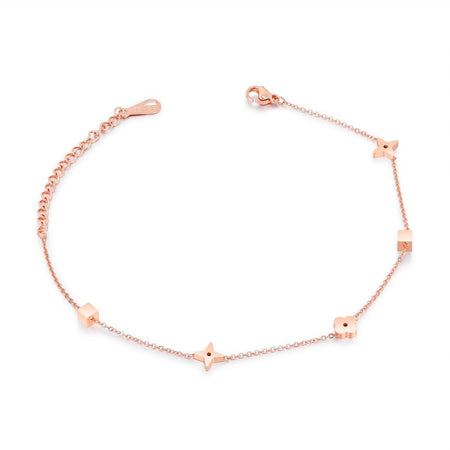 Stainless Steel Rose Gold Anklet Bracelet - Drakoi Marketplace