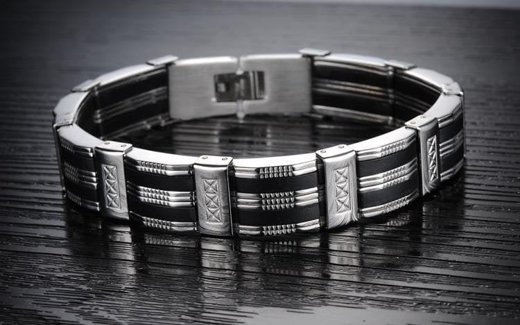 Stainless Steel Silicone Bracelet - Drakoi Marketplace