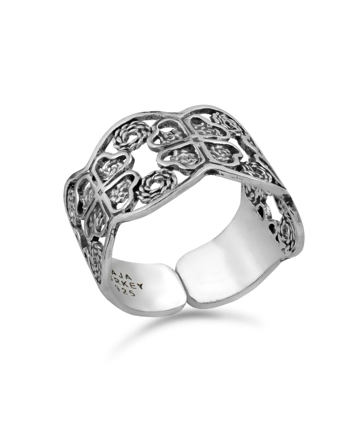 Sterling Silver Filigree Art Woman First Knuckle Band Ring - Drakoi Marketplace