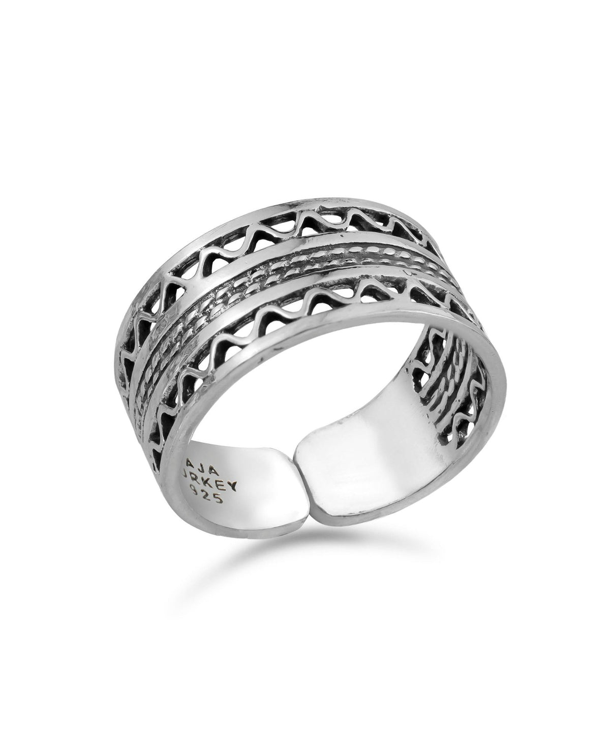 Sterling Silver Filigree Art Woman First Knuckle Band Ring - Drakoi Marketplace