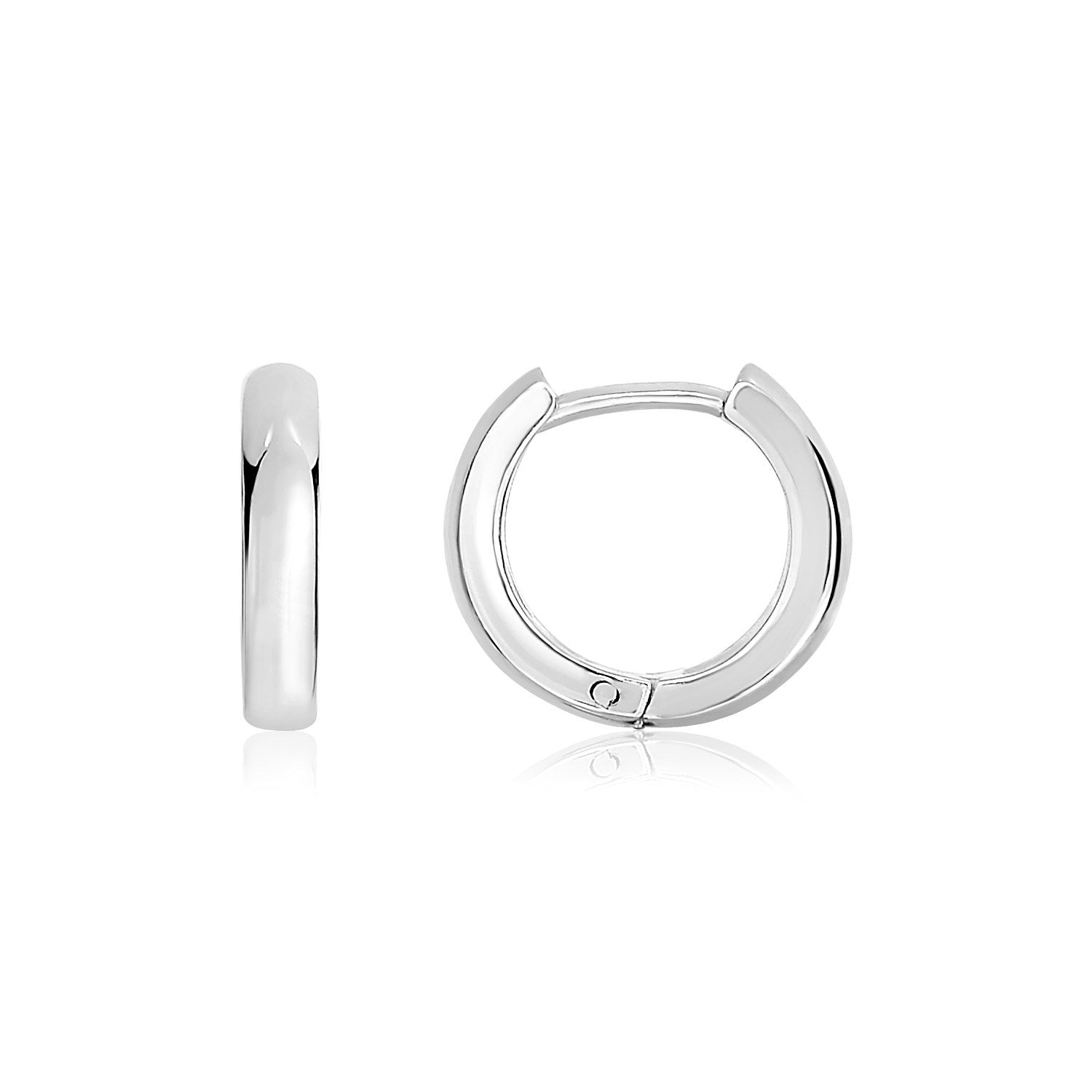 Sterling Silver Polished Hoop Earrings - Drakoi Marketplace