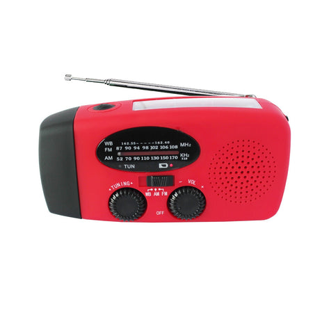 Storm Safe Emergency AM/FM/NOAA Weather Band Radio With Solar Flash Light And Built-in Phone Charger - Drakoi Marketplace