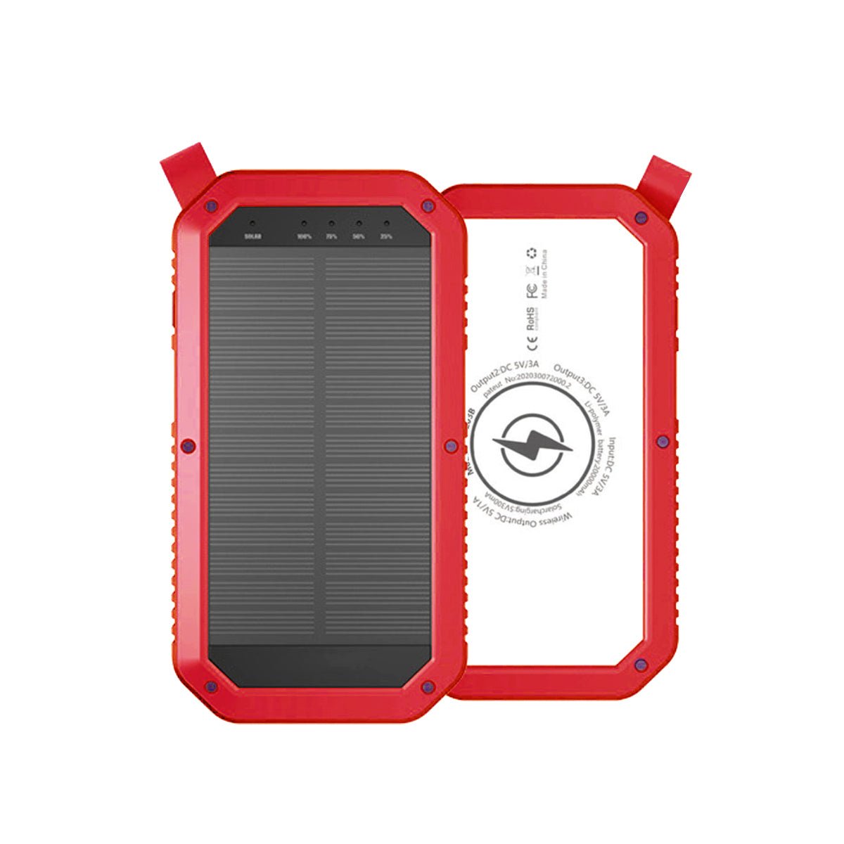 Sun Chaser Mini Solar Powered Wireless Phone Charger 10,000 mAh With LED Flood Light - Drakoi Marketplace