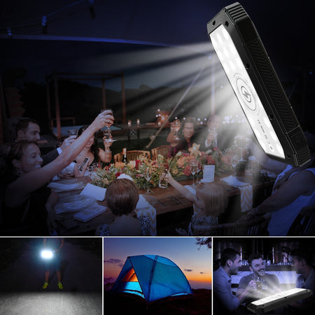 Sun Chaser Mini Solar Powered Wireless Phone Charger 10,000 mAh With LED Flood Light - Drakoi Marketplace