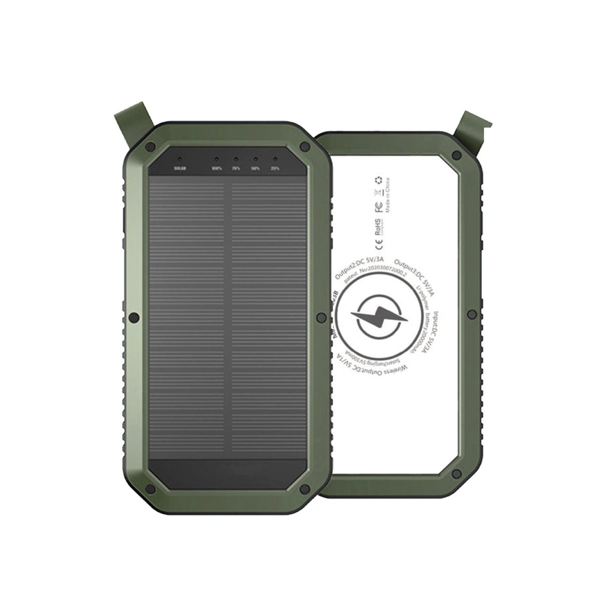 Sun Chaser Mini Solar Powered Wireless Phone Charger 10,000 mAh With LED Flood Light - Drakoi Marketplace