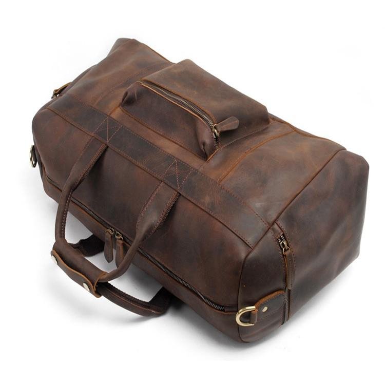 The Asta Weekender | Handcrafted Leather Duffle Bag - Drakoi Marketplace