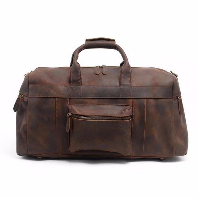 The Asta Weekender | Handcrafted Leather Duffle Bag - Drakoi Marketplace