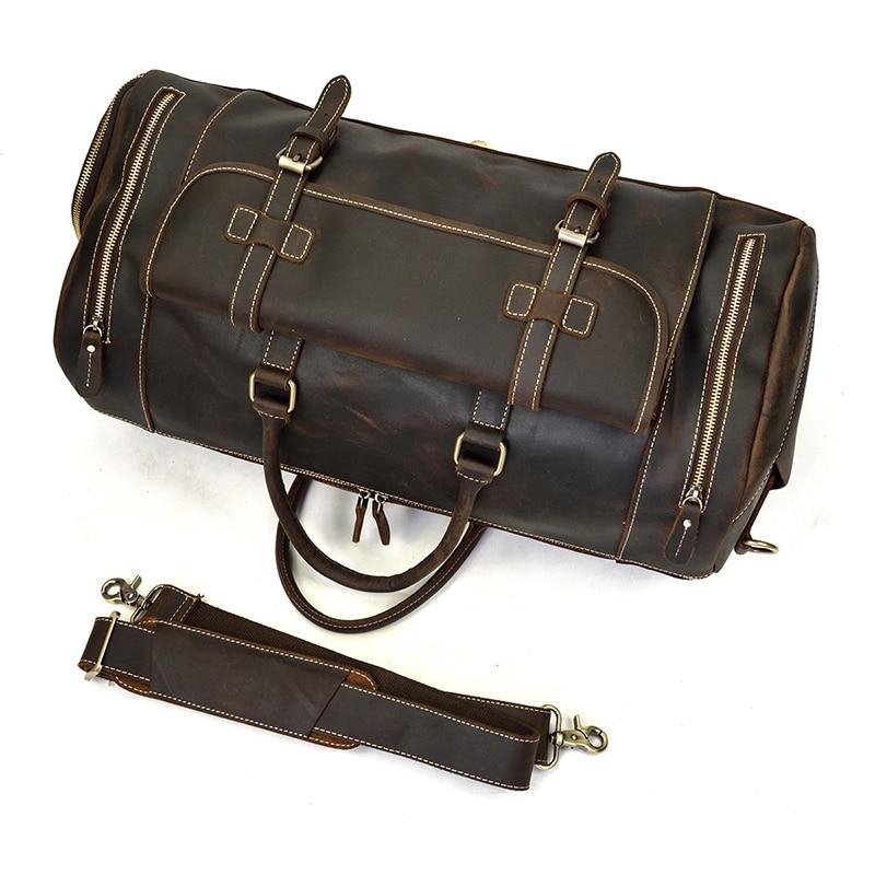 The Bard Weekender | Handmade Leather Duffle Bag - Drakoi Marketplace