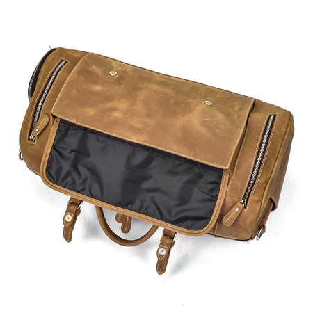 The Bard Weekender | Handmade Leather Duffle Bag - Drakoi Marketplace