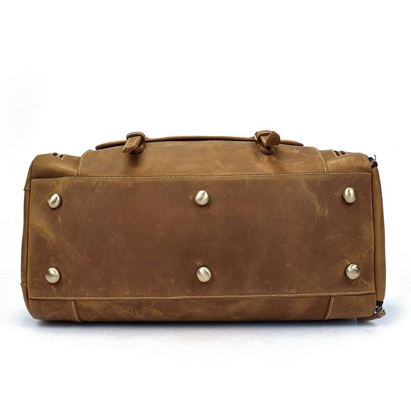 The Bard Weekender | Handmade Leather Duffle Bag - Drakoi Marketplace