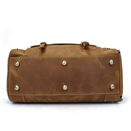 The Bard Weekender | Handmade Leather Duffle Bag - Drakoi Marketplace