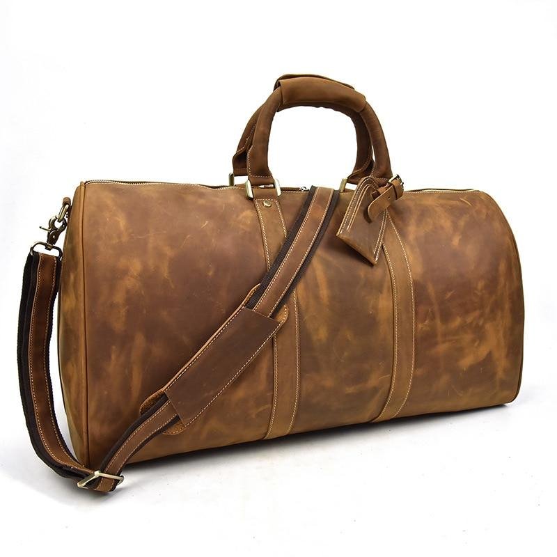 The Bjarke Weekender | Handcrafted Leather Duffle Bag - Drakoi Marketplace