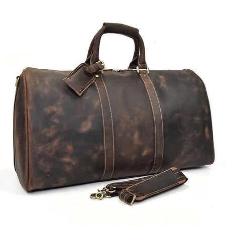 The Bjarke Weekender | Handcrafted Leather Duffle Bag - Drakoi Marketplace