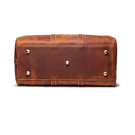 The Brandt Weekender | Small Leather Duffle Bag - Drakoi Marketplace