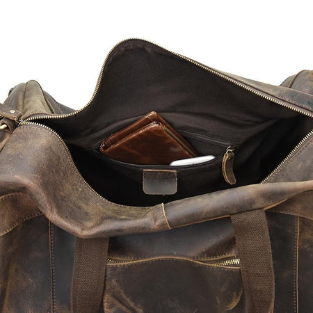 The Colden Duffle Bag | Large Capacity Leather Weekender - Drakoi Marketplace