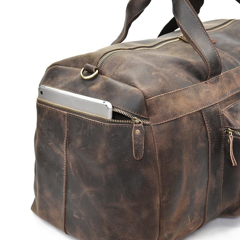 The Colden Duffle Bag | Large Capacity Leather Weekender - Drakoi Marketplace