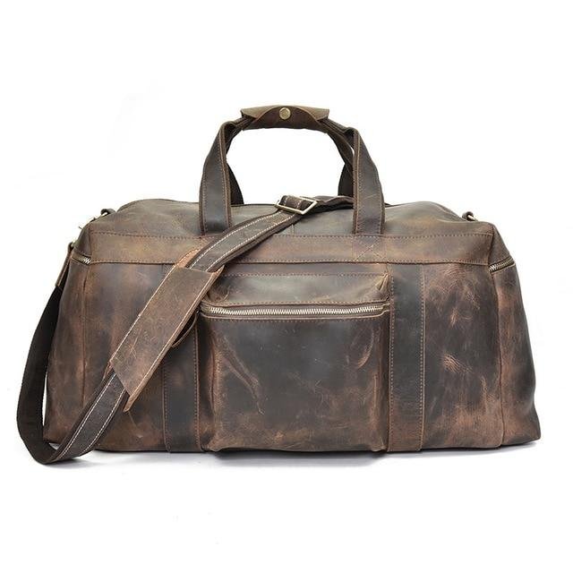 The Colden Duffle Bag | Large Capacity Leather Weekender - Drakoi Marketplace
